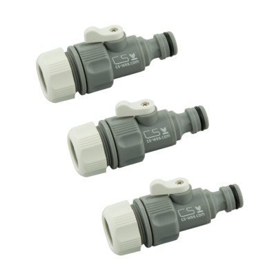 Absperrhahn Durchflussreduziert White Line 3er-Set