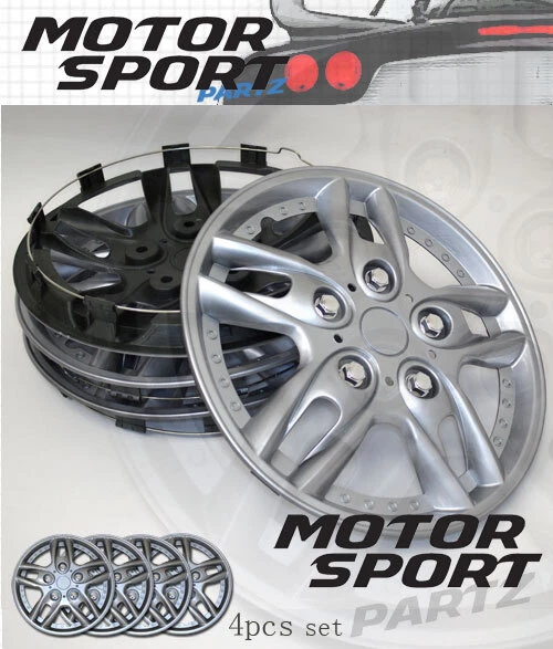 Колпаки колес 14 дюймов обод колеса чехол 4 шт набор 14 дюймов колпаки ступицы стиль 515 - Изображение 3 из 4