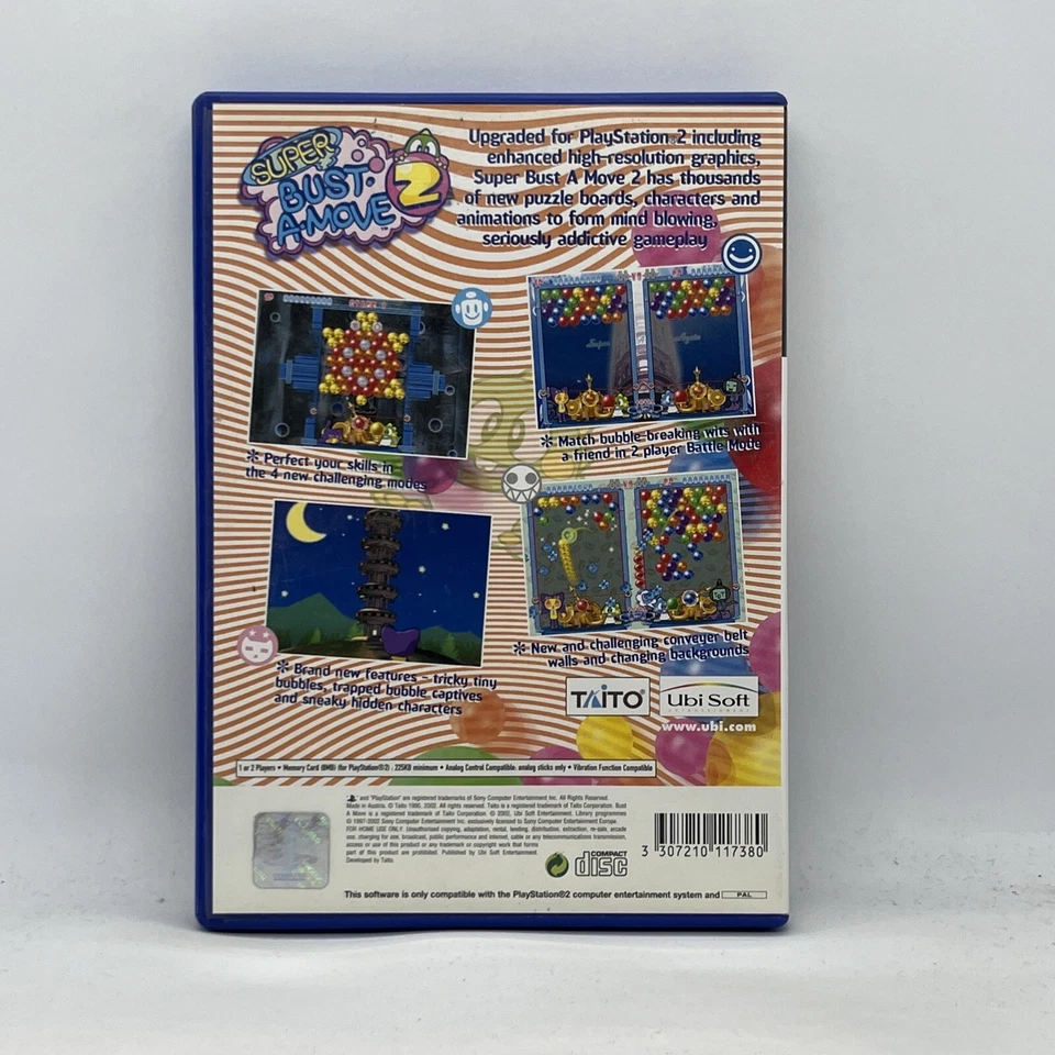 Super Bust-a-Move 2 Taito PS2 Sony PlayStation Video Game Free Post PAL - Image 2 of 4