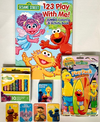 Download SESAME STREET Coloring & Activity Book, Crayons, Matching Game, & Play Pack-NEW | eBay
