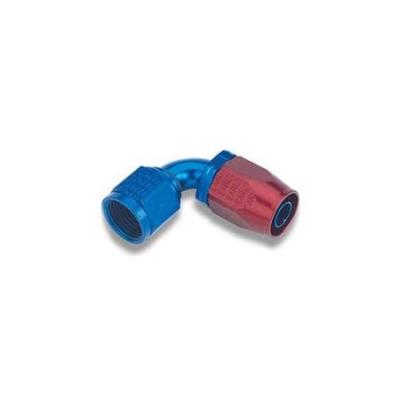 Earls 409104 -04AN 90 Deg. Steel Auto-Fit Hose End Fitting - RED AND SILVER