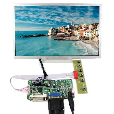 DVI VGA LCD Controller Board 10.2 inch 1024x600 HSD100IFW1 CLAA102NA0ACW LCD