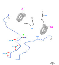 FORD KUGA MK3 Bremsleitung hinten rechts 2549397 LX61-2265-TA NEU ORIGINAL