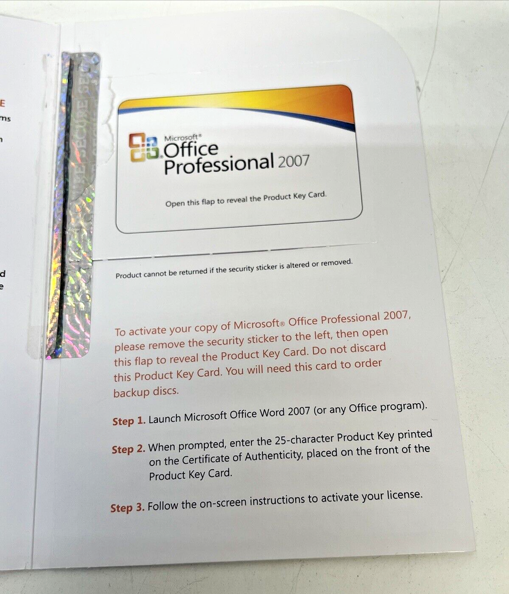Microsoft Office 2007 Professional Full Version+Product Key