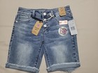 Hippie Girl, Girls Adjustable Waist Reg Rise Bermuda Jean Shorts Med Wash Sz 12 — photo 3