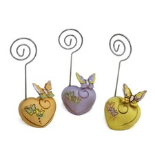 34482 Bomboniere Portafoto Memo Clip Cuore Farfalla Confettata Nascita