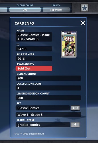 200c BOBA FETT #68 Topps Star Wars Card Trader Marvel Comics Tapjoy CGC 5 grado - Imagen 3 de 10