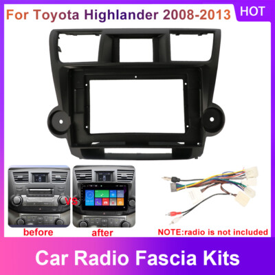 2 din For Toyota Highlander 08-13 Frame  Car Stereo Radio Fascia Panel Trim Kits