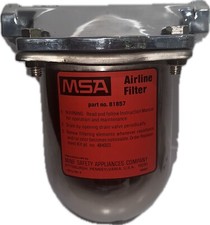 MSA 81857 Universal Airline Filter, ½” NPT Inlet & Outlet for Organic Vapors