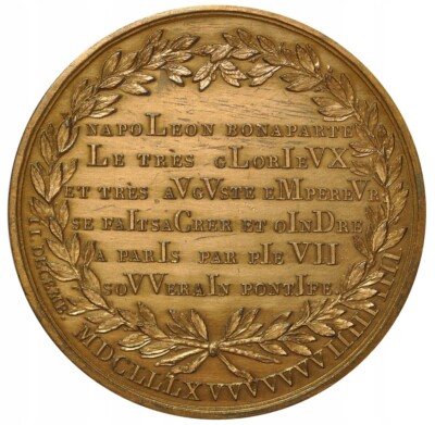 Napoleon Bonaparte Emperor Coronation 1804 1966 Bronze France coin