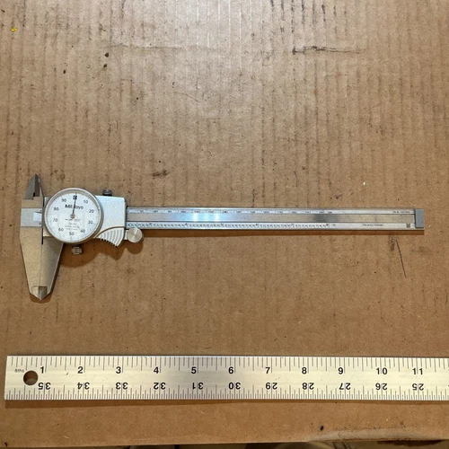 Mitutoyo 505-743  8" long  .001"  Dial Caliper Shock Proof