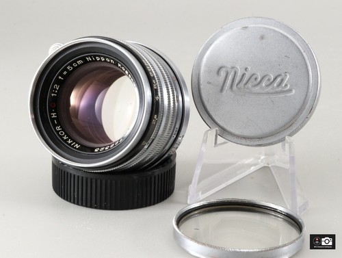 Nippon kogaku Nikkor H C 5cm F/2 Black Belt Leica L39 Lens, Exc++ Form JP#7223