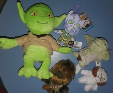 Disney Star Wars Yoda Chewbacca Plush Toy Lot