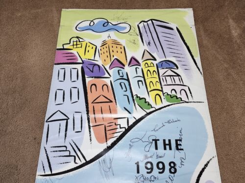 Vintage Boston Marathon 1998 Signed Autographed Auto Winners Street Banner - Picture 2 of 15