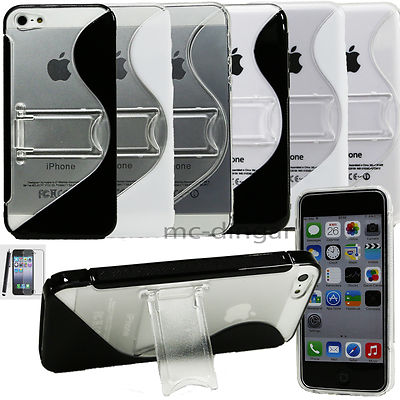 Slim Fit Premium Shockproof TPU stand Hard Soft case cover for iPhone 5 5S 5C SE
