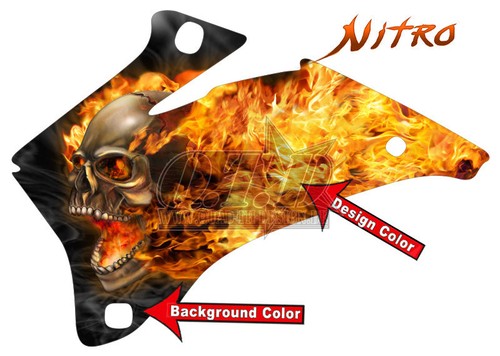 INVISION KIT GRÁFICO DE DECORACIÓN ATV KAWASAKI KFX 450 O KFX 700 NITRO DECORACIÓN B - Imagen 8 de 8