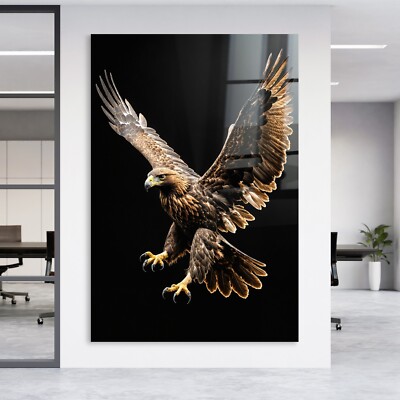   GOLDEN ADLER EAGLE TIER , WANDBILD KUNSTDRUCK LEINWAND, ACRYLGLAS, POSTER DEKO