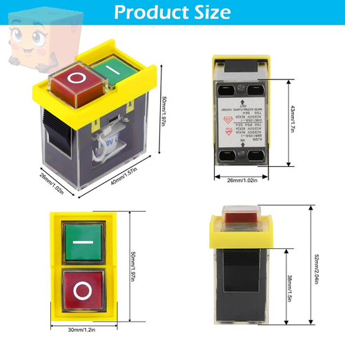 KJD6 5E4 Notausschalter, 250V 6A, wasserdicht IP55, magnetisch - Bild 2 von 12