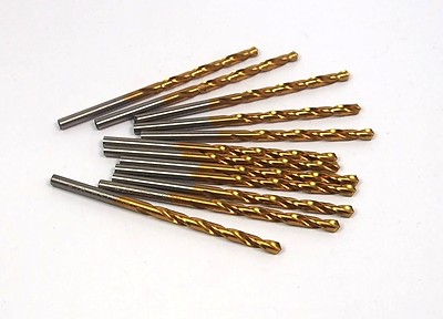 Jobber Length Drills #26 (0.1470'') HSS 118° TiN 1-7/8'' LOC x 3'' OAL (12 Pcs)