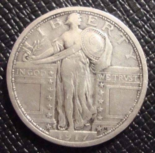 1917-S Standing Liberty Quarter Type 1  - Strong VF