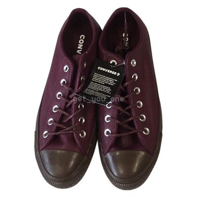 NWOB NWT Converse CTAS OX Fleece Lined Leather Shoes Dark Sangria M8/W10 157585C
