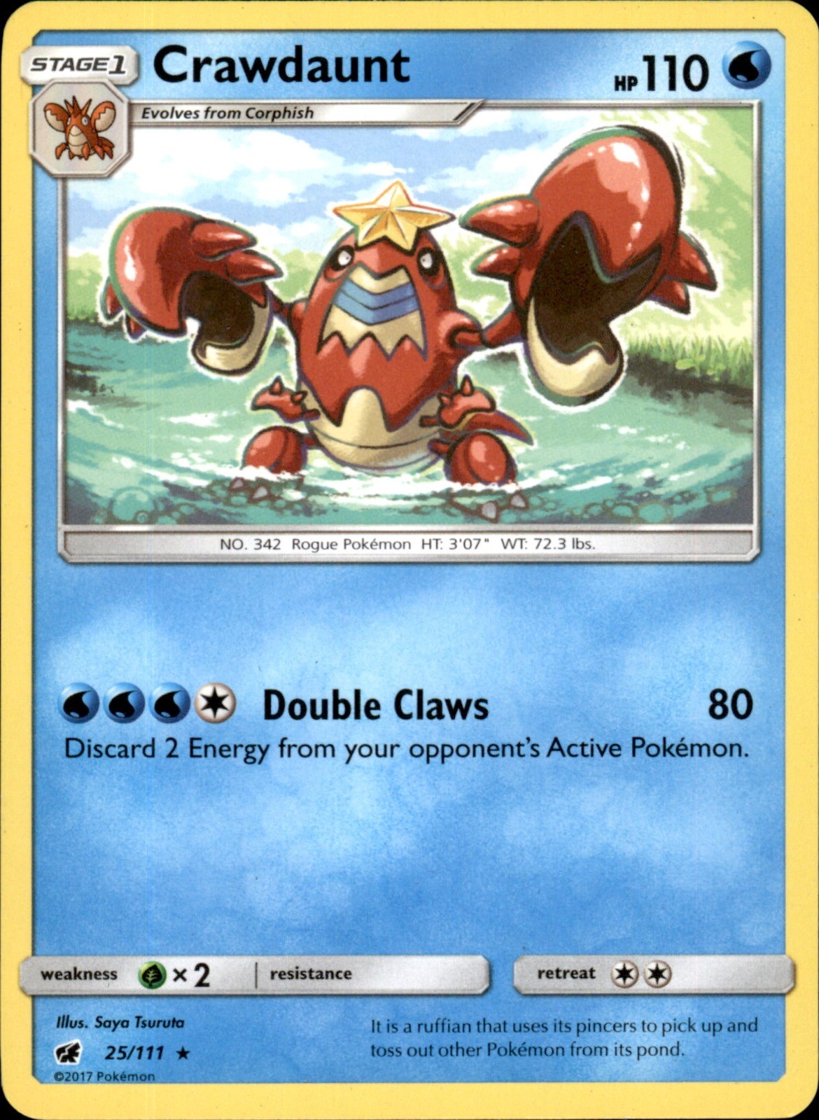 Crawdaunt 25/111 - Pokemon SM - Crimson Invasion - LP