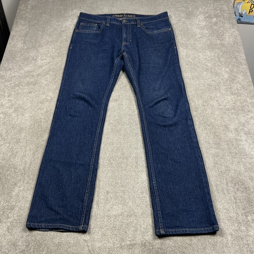 CODY JAMES Jeans Męskie 33x32 (pasuje do 35x32) Western Straight Denim Spodnie Ciemne pranie - Zdjęcie 1 z 9