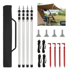 4x Zeltstange Tarpstange Alu Teleskopstange Aufstellstangen Sonnensegel