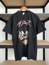 Vintage 2000 Taz Tazmanian Devil Looney Tunes Cartoon Black T-shirt Sz XL