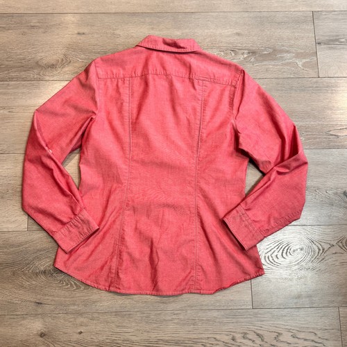 Duluth Trading Button Down Shirt Top Size Small S Coolmax Pink Cotton Blend - Picture 2 of 5