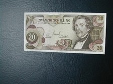 Austria 20 Schilling Note 1967 / Good Grade