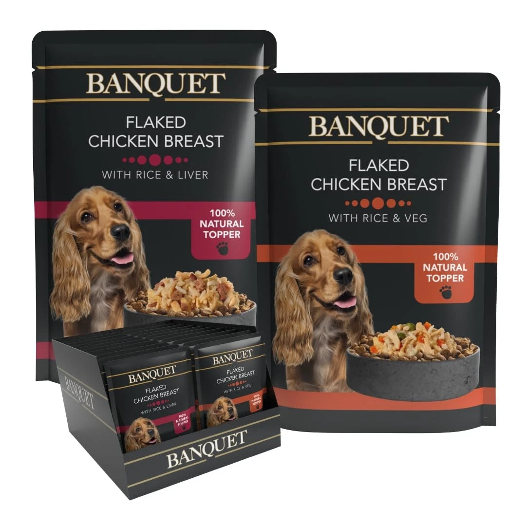 HiLife Banquet Adult Wet Dog Food, Flaked Chicken Breast with Rice & Liver/Fla