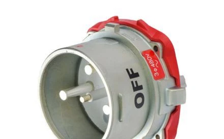 37-98043 Meltric Plugs & Receptacles, DS100 Series Inlet, 100A, 480V, 3P+G,