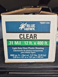 Clear Plastic Sheeting 12 Ft. W X 400 Ft. L 0.31 Mil light-duty sheeting