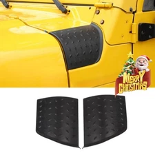 Black Cowl Cover Body Armor Corner Guards Fit 1997-2007 Jeep Wrangler TJ 1 Pair