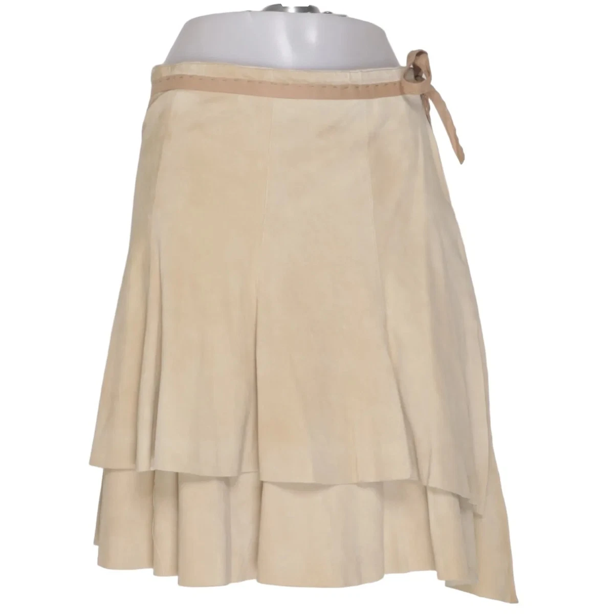 Pinko, Wickelrock, Größe: 36, Beige, Baumwolle/Leder, Einfarbig, Damen #Fvk