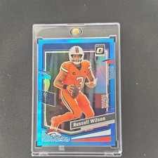 2023 Panini Donruss Optic Russell Wilson Aqua Prizm /299 Denver Broncos #57