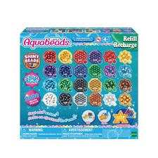 Aquabeads Shiny Bead Pack, Multicolour, Art & Craft Bead kit 31995