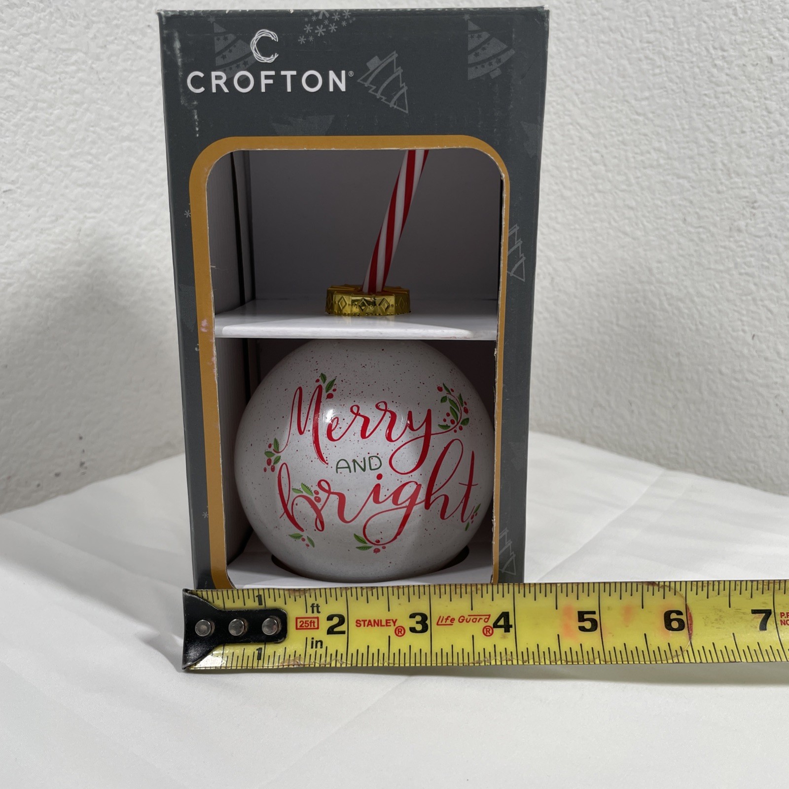 Crofton Ornament Sipper “Merry and Bright” 13.5 oz Capacity NIP OS Christmas NEW