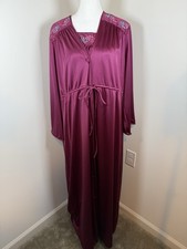 Vintage JCPenny Loungewear Women s Medium Slip And Robe Matching Set Floral