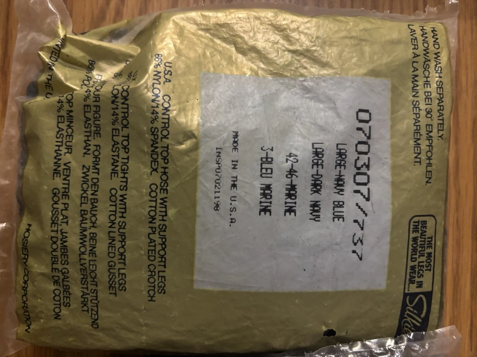 Lot of 3 NEW Silkies Control Top Panty Hose Size Large 2 -Off Black, 1 Navy Blue - Image 2 of 4