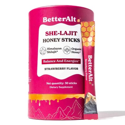 Pure Himalayan She-Lajit Honey Sticks with Organic Honey, Naturally Sweeter 30N