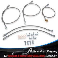 Stainless Brake Lines Hose For 1999-07 Chevy Silverado Gmc Sierra 150025003500