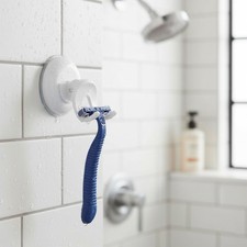 Suction Mounted Bath Men Razor Shaver Holder White