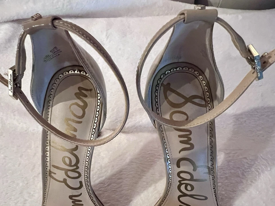 Sam Edelman Women’s Patti Nude Ankle Strap Heels Size 6.5 - Image 3 of 4