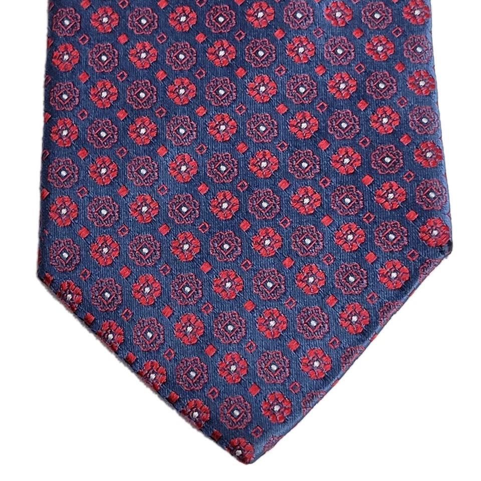 Corbata HUGO BOSS Made Italy 100 % seda azul/púrpura/rojo iridiscente L:57" W:3,5" Foto 4 de 4