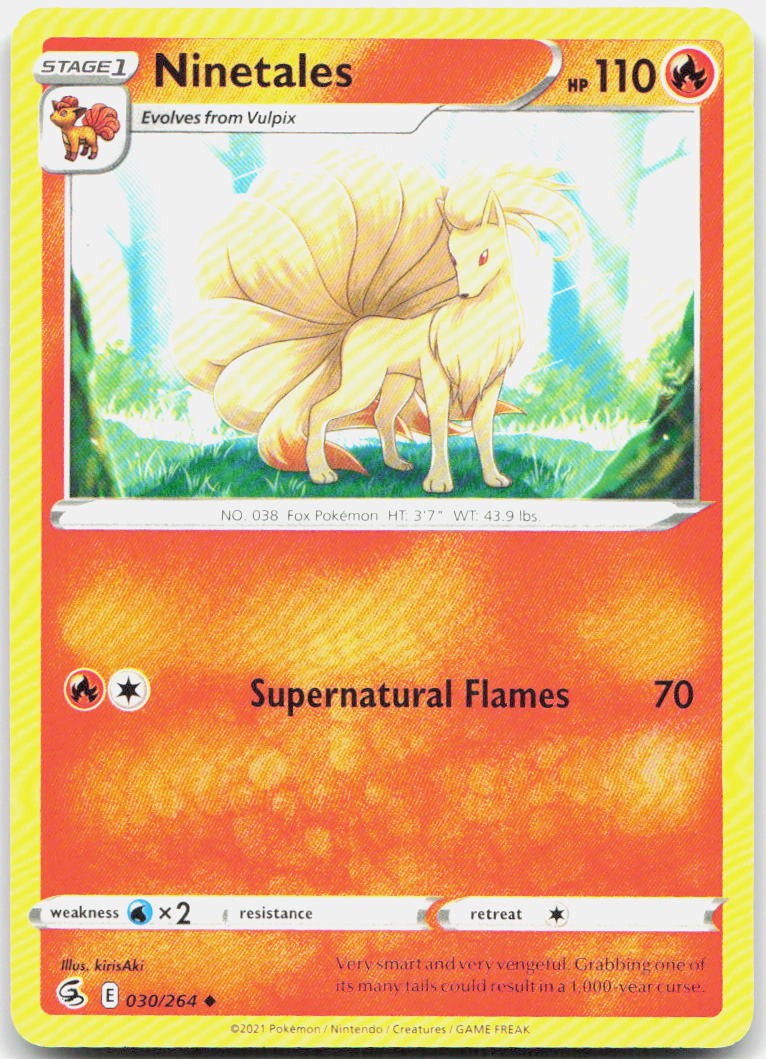 Ninetales 030/264 Uncommon Fusion Strike Pokemon Near Mint