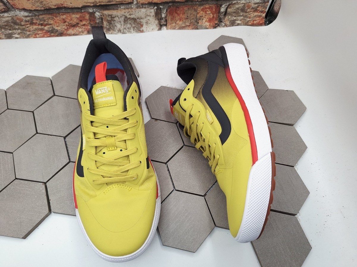 Men 11.5 Vans UltraRange EXO MTE Sulphur Yellow Red Bruce Lee Rare White Black Men Sz 12 Vans UltraRange EXO MTE Sulphur Yellow Red Bruce  main image 3