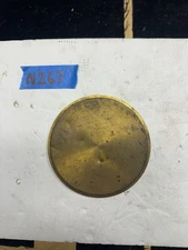 (N267) Antique French Mantel Clock Brass Back Door 4"