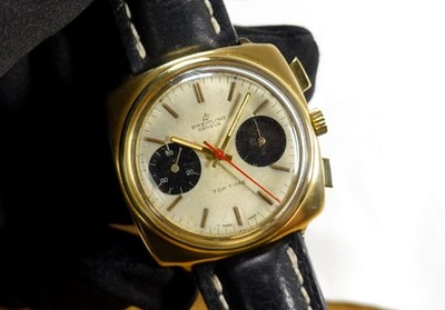 BREITLING 37 mm TOP TIME Chronograph REVERSE PANDA Ref. 2008 Tritium vintage